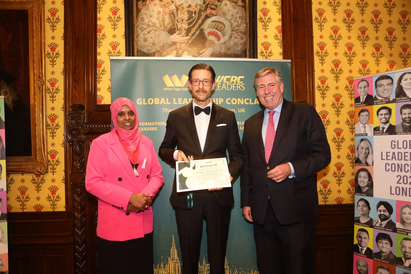Rainer Maria Morita receiving the Transformational Leader 2025 award at the Global Leadership Conclave in London